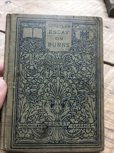 1933 "Carlyle's Essay On Burns" Pocket Classis By The MacMillan Company - Picture 1 of 9