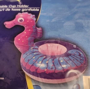 Cute Sea Horse Inflatable cup holder. Splash 'n' swim. NEW in package. For pool. - Picture 1 of 3
