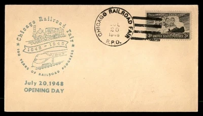 Mayfairstamps US 1948 Chicago RR Fair Opening Day Train Cover aau_65723 - Image 1 of 2