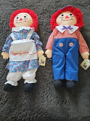Куклы Raggedy Ann and Andy от Johnny Gruelle Applause 1991 оригинальные коробки - Изображение 1 из 4