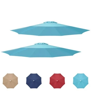 2 Pack 9' Patio Umbrella Canopy Cover with 8 Ribs for Outdoor Table Market Ya... - Picture 1 of 8