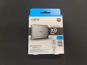 Brand New Sealed Crucial X9 Pro 2TB USB-A Portable External SSD CT2000X9PROSSD9 - Picture 1 of 5