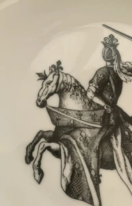 Tirschenreuth Dish Porcelain Germany To Wall Knight 1 Vintage 25 CM - Picture 1 of 6