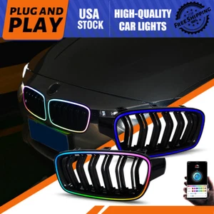 RGB LED Front Grille Grill Lights For BMW F30 F31 3-Series Sedan 2013-2018 - Picture 1 of 18