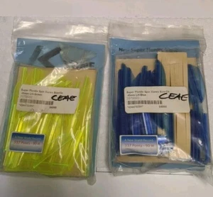 K Vanes Super Flonite 45mm vanes left helical blue and green 72 Vanes Total - Picture 1 of 3