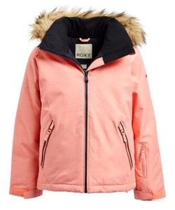 New Girl’s ROXY American Pie Solid Snowboard Jacket ERGTJ03100 Fusion Coral 10/M - Picture 1 of 6