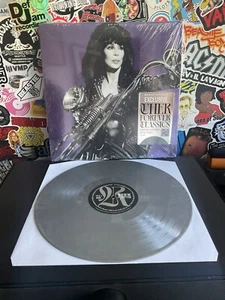 CHER Forever Classics 2LP VG++ SILVER VINYL W/HYPE STICKER - Picture 1 of 2