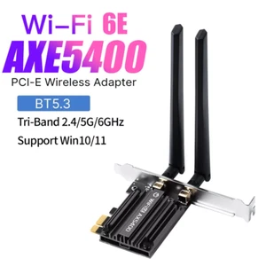 AX5400 PCIE WiFi Card WiFi 6E PCIe Network Card Tri-Band MT7922 Wireless Adapter - Picture 1 of 8