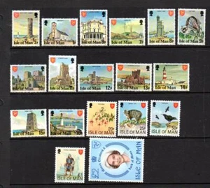 ISLE OF MAN MNH 1978 SG111-128 DEFINITIVE ISSUE COMPLETE SET OF 18 - Picture 1 of 1
