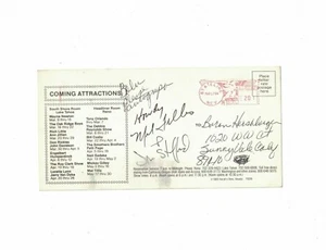 Postal firmada por Mel Tillis Jim Stafford Harrah's Lake Tahoe con nuestro certificado de autenticidad - Imagen 1 de 2