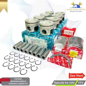 KIT RECONSTRUCCIÓN MOTOR 1VD-FTV para LAND CRUISER (RODAMIENTOS PISTONES ANILLOS JUNTA COMPLETA) - Imagen 1 de 6