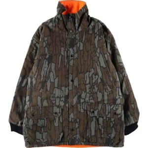 90s~00'S WINCHESTER Camouflage Pattern Tree Bark Camo Reversible Padded Jack... - Picture 1 of 20