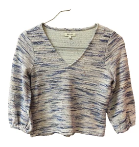 Womens Madewell /Small / 3/4 Sleeve V Neck Multicolored Hi Lo Sweater - Picture 1 of 4