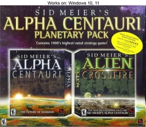 Sid Meier's Alpha Centauri: Planetary Pack PC Game Alien Crossfire Windows 10 11 - Bild 1 von 2