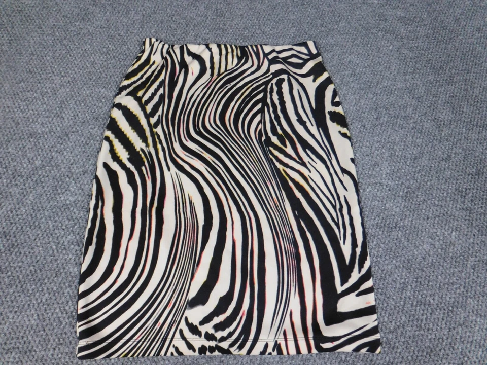 Falda Betsey Johnson Mujer Pequeña Beige Línea A Elástica Estampado Animal Diseñador Foto 1 de 4