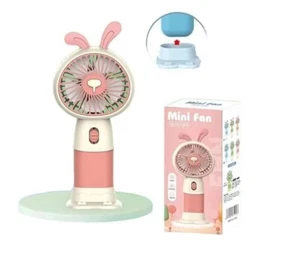 Portable USB Mini Hand Fan - 3 Speeds, Rechargeable Battery -Ideal for Travel - Picture 1 of 6