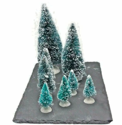 Mini Baum Schneebaum basteln Weihnachten Tannenbaum Tanne Miniatur Deko Tisch - Bild 1 von 2