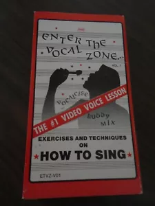 ENTER THE VOCAL ZONE VHS EXERCISES TECHNIQUES HOW TO SING WITH BUDDY MIX 1987 ET - Picture 1 of 2