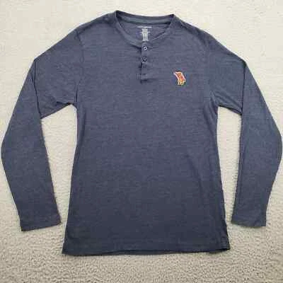 Lucky Brand Sleepwear Men's Small Long Sleeve T Shirt Bear Surfboard Blue - Image 1 of 4