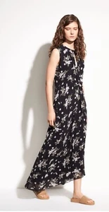 VINCE TOSS FLORAL SIDE DRAPE WOMEN SILK DRESS SIZE XS $465 - Picture 1 of 8