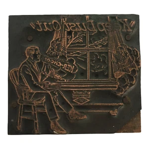 Vintage Copper Printing Block Letterpress Numetal Advertisement Weather Strips - Picture 1 of 5