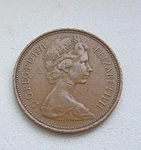 1971 New Pence 2p British Elizabeth II Rare Coin - Picture 1 of 5