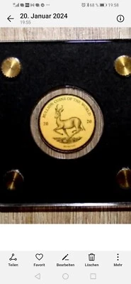 Münze, Gold, 999, Feingold, Goldmünze, 1/500 oz, 999,99, Springbock, Springbok - Bild 1 von 3