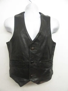 VINTAGE VANSON LEATHER MOTORCYCLE WESTERN WAIST COAT VEST JACKET SIZE 36" - Picture 1 of 10