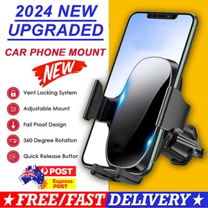 Car Phone Holder Mount Vent Grip Lock System 360° Rotation For iPhone Samsung AU - Picture 1 of 10