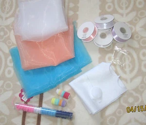 Hobbyauflösung Organza Deko Stoff Haargummi Satinband 25m x 25mm Auflösung - Bild 1 von 5