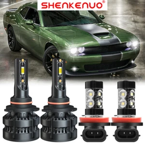 Para Dodge Challenger 2015-2021 Bombillas LED haz alto/bajo + Kit de luces antiniebla Z8 - Imagen 1 de 19