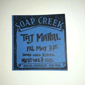 Soap Creek Saloon TAJ MAHAL Poster Flyer Austin Texas TICKET STUB 2 - Bild 1 von 2