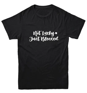Not Lucky Just Blessed - 4 Leaf Clover St. Patrick Youth T-Shirt - Picture 1 of 20