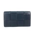 Bottega Veneta 651387 Long Wallet Maxi Intrecciato Flap Leather Women'S Black