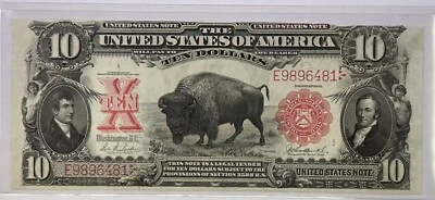 Diez dólares de licitación legal 1901 Bisonte Parker/Burke Lewis y Clark Fr. # 119 Fresco Foto 1 de 4