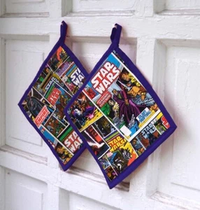 Star Wars Comic Topflappen Lizenzstoff Koch Bäcker Geschenk Handarbeit auf Bestellung - Bild 1 von 3