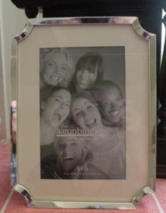 Picture Frame 4 x 6 Silver-tone Arron Brothers EMMA Shiny Silver, New No Box - Picture 1 of 7