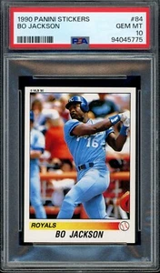 BO JACKSON PSA 10 1990 Panini Sticker #84 - Picture 1 of 2