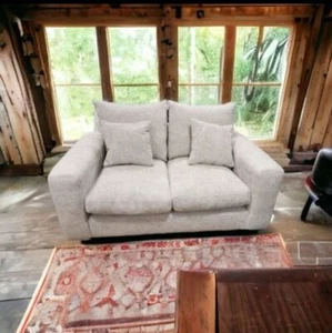 WHITEMEADOW SADLER 2 SEATER SOFA CREAM WEAVE FABRIC RRP £1500 - Picture 1 of 5