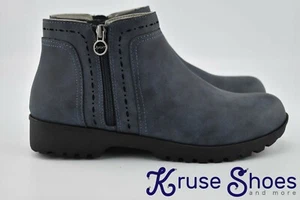 JSport Women's Jenna Zip Up All Weather Ankle Boots "Navy"  Select Size - Picture 1 of 10