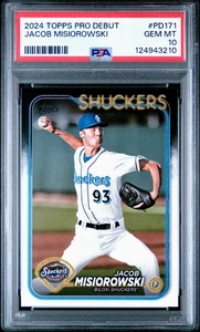 2024 Topps Pro Debut Jacob Misiorowski ROOKIE CARD RC #PD171, PSA 10 POP 7 - Bild 1 von 2