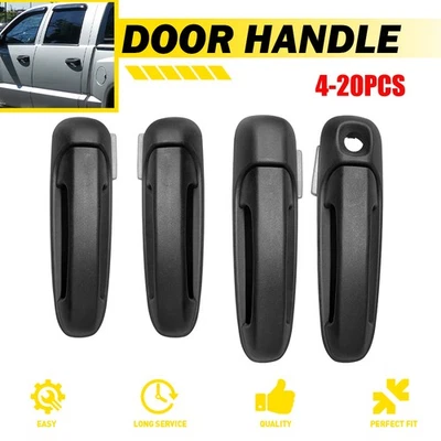 4-20x Manija de puerta exterior delantera trasera derecha derecha negra para Dodge Ram 1500 2002-2009 Foto 1 de 4