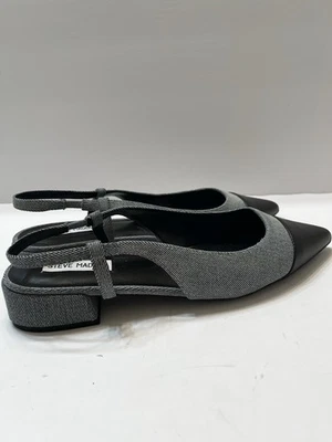 Sapatos femininos Steve Madden Allure biqueira pontiaguda tecido preto cinza tamanho 10 - Imagem 1 de 4