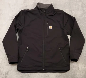 Carhartt Jacket Mens XL Tall Black Crowley Soft Shell Fleece Lined Work 102199 - Picture 1 of 15