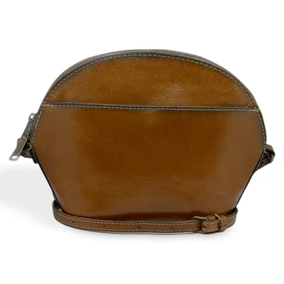 🤍 Bandolera Patricia Nash de cuero tostado vegetal Chambery Foto 1 de 4