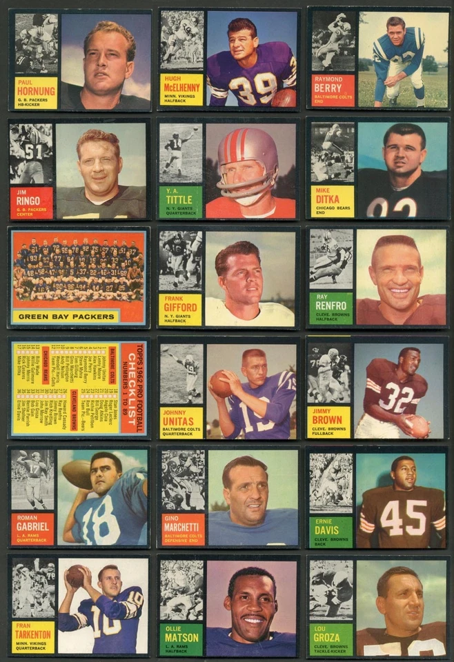 Topps Football You Pick 1962 completa tu conjunto - precio basado en estado Foto 1 de 1