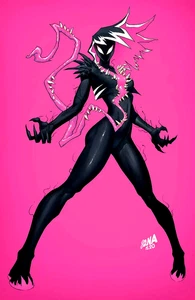 GWENOM VS CARNAGE #1 DAVID NAKAYAMA EXCLUSIVE COLOR BLEED VIRGIN VARIANT 2021 NM - Picture 1 of 1