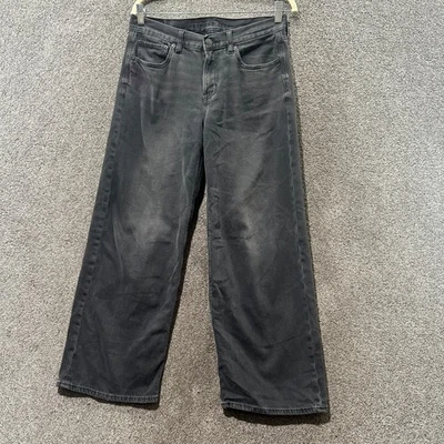 American Eagle Jeans Women 6P Short Low Rise Skater Black Wide Leg Baggy - Image 1 of 4