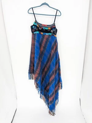 Платье Tommy Hilfiger Collection Runway размер 8 асимметричная шерстяная смесь бахрома - Изображение 1 из 4