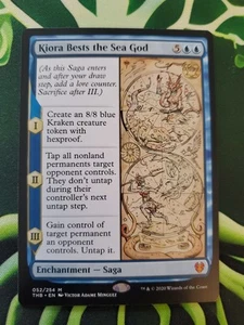Magic The Gathering Kiora Bests The Sea God Theros Beyond Death Mythic LP 2020 - Picture 1 of 6